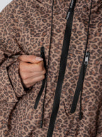 STM-TEX™ One Size Leopard Print Short Oversized Rain Jacket
