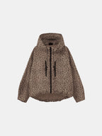 STM-TEX™ One Size Leopard Print Short Oversized Rain Jacket