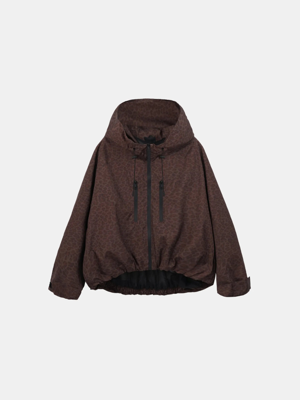STM-TEX™ One Size Mocha Leopard Short Oversized Rain Jacket