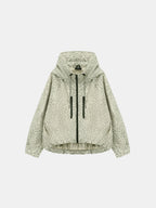 STM-TEX™ One Size Olive Leopard Short Oversized Rain Jacket