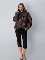 STM-TEX™ One Size Brown Dot Short Oversized Rain Jacket