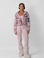 STM-TEX™ Pink Camo Cropped Detached Hooded Rain Jacket