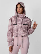 STM-TEX™ Mist Camo Cropped Detached Hooded Rain Jacket