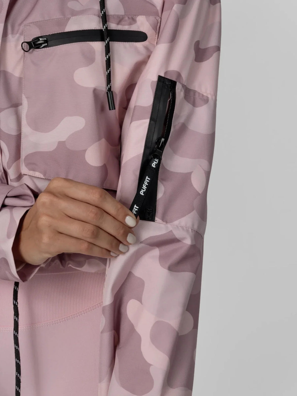 STM-TEX™ Mist Camo Cropped Detached Hooded Rain Jacket