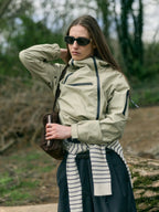 STM-TEX™ Short Asymmetric Zip Rain Hoodie
