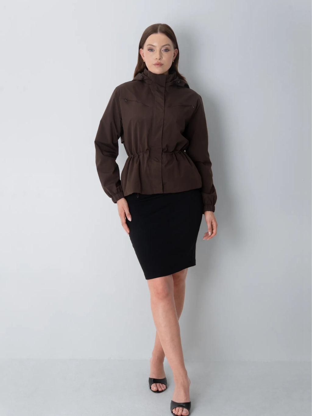 STM-TEX™ Short Drawstring Waist Rain Jacket