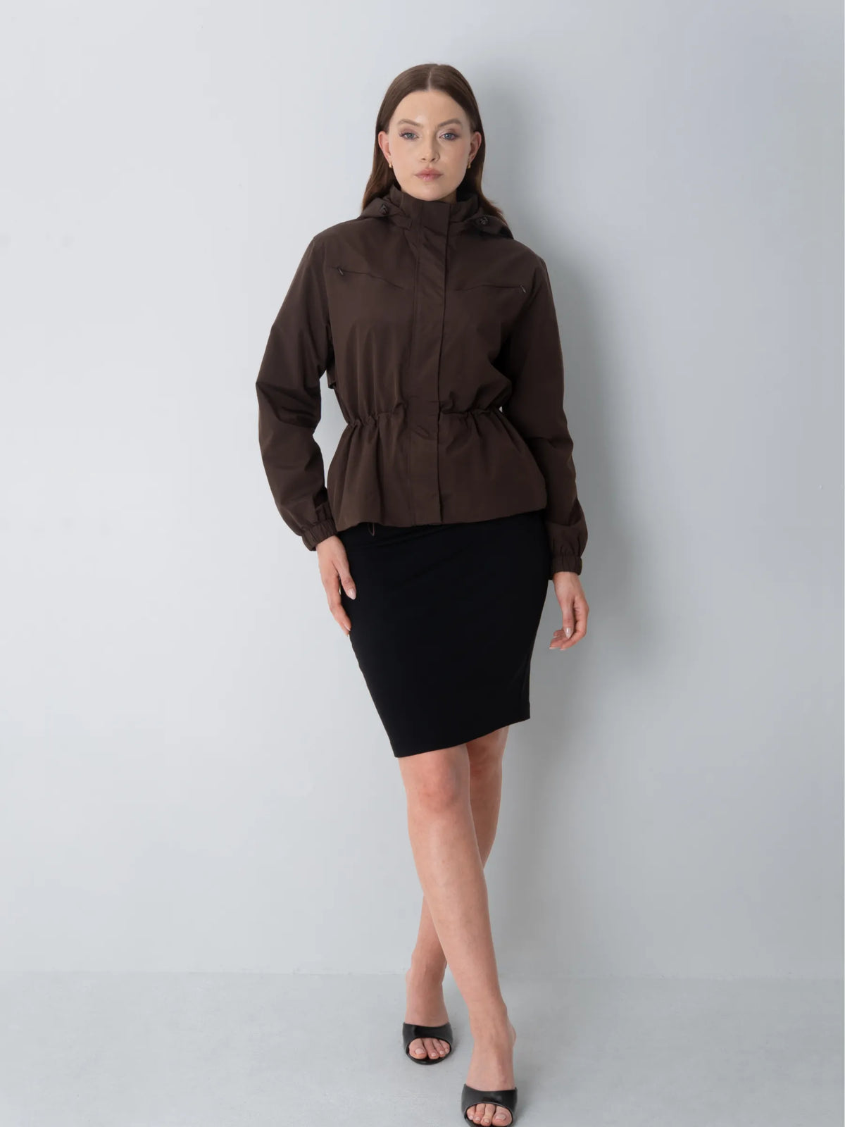 STM-TEX™ Short Drawstring Waist Rain Jacket