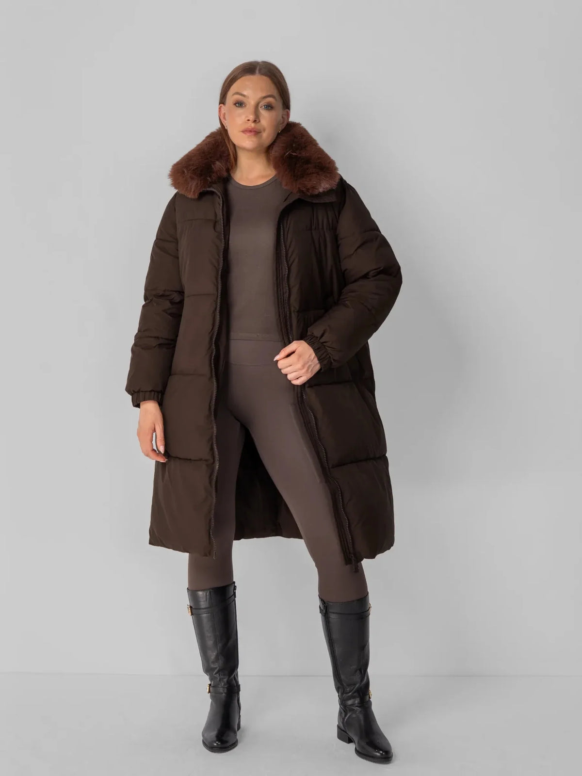 WarmCore™ Classic Long Hooded Puffer Jacket