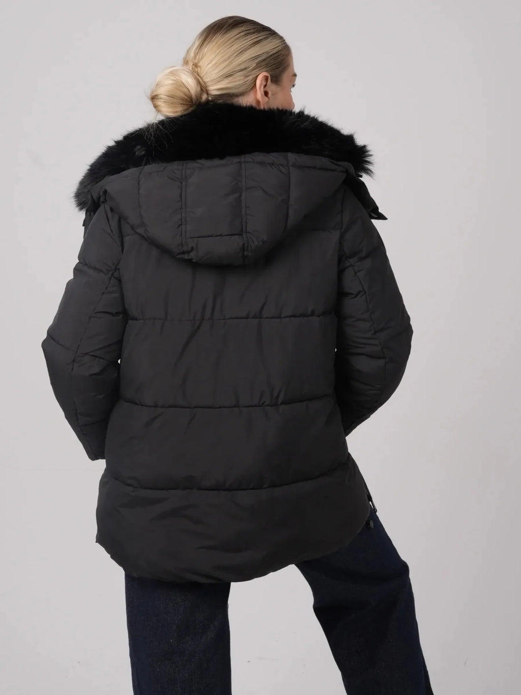 WarmCore™ Detachable Faux Fur Collar Hooded Puffer
