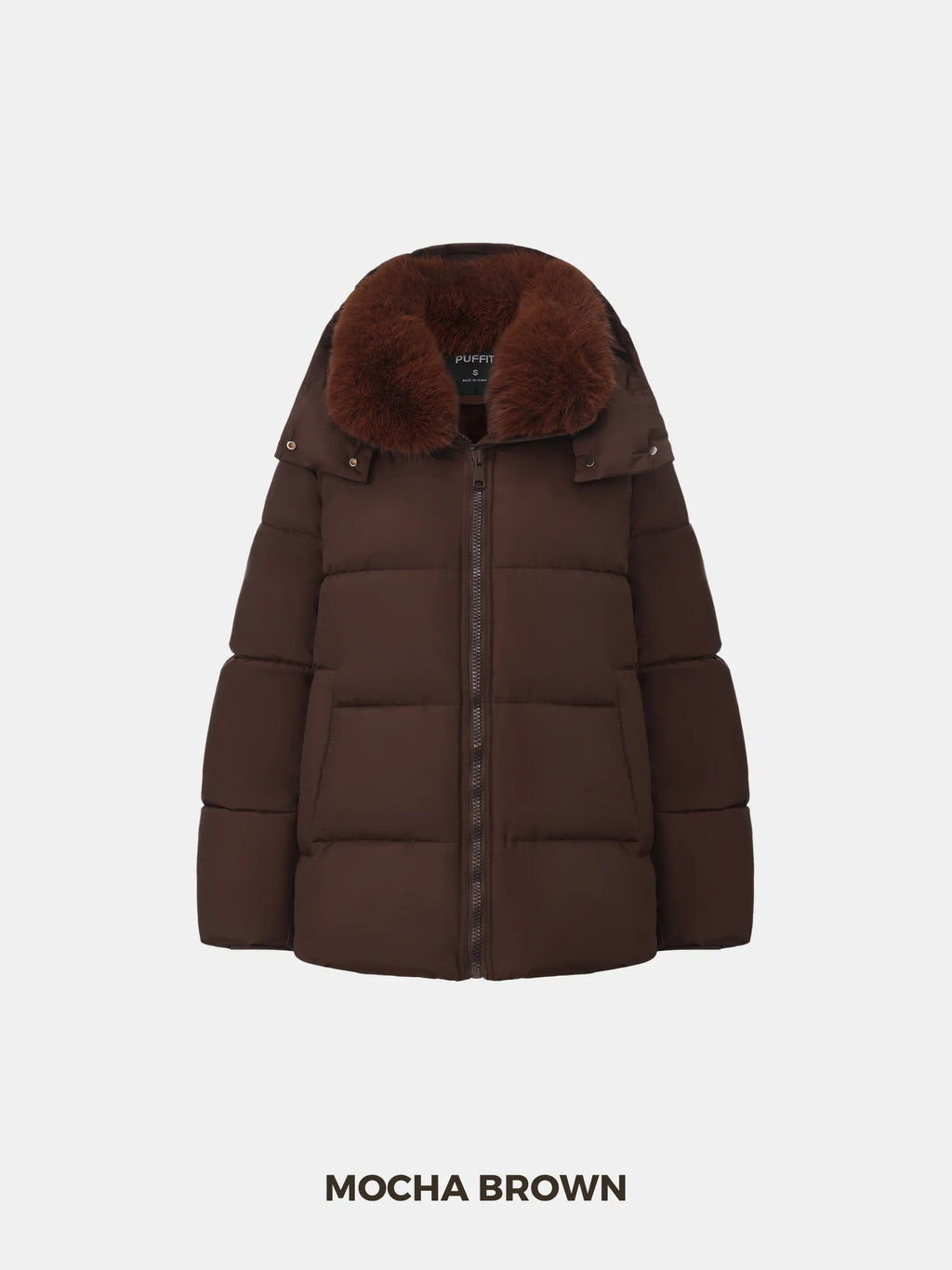WarmCore™ Detachable Faux Fur Collar Hooded Puffer