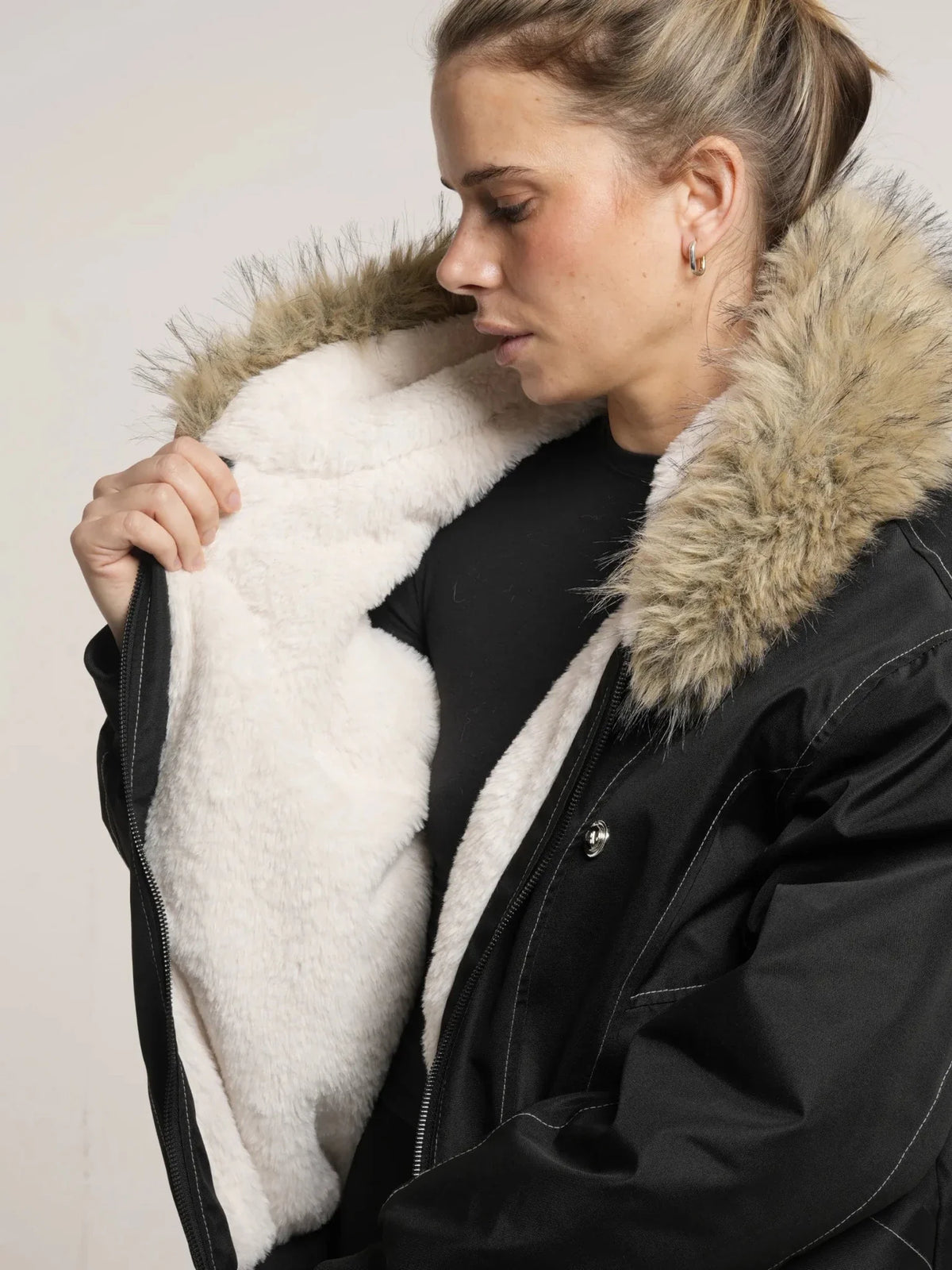 WarmCore™ Faux Fur Lined And Trim Bomber Jacket