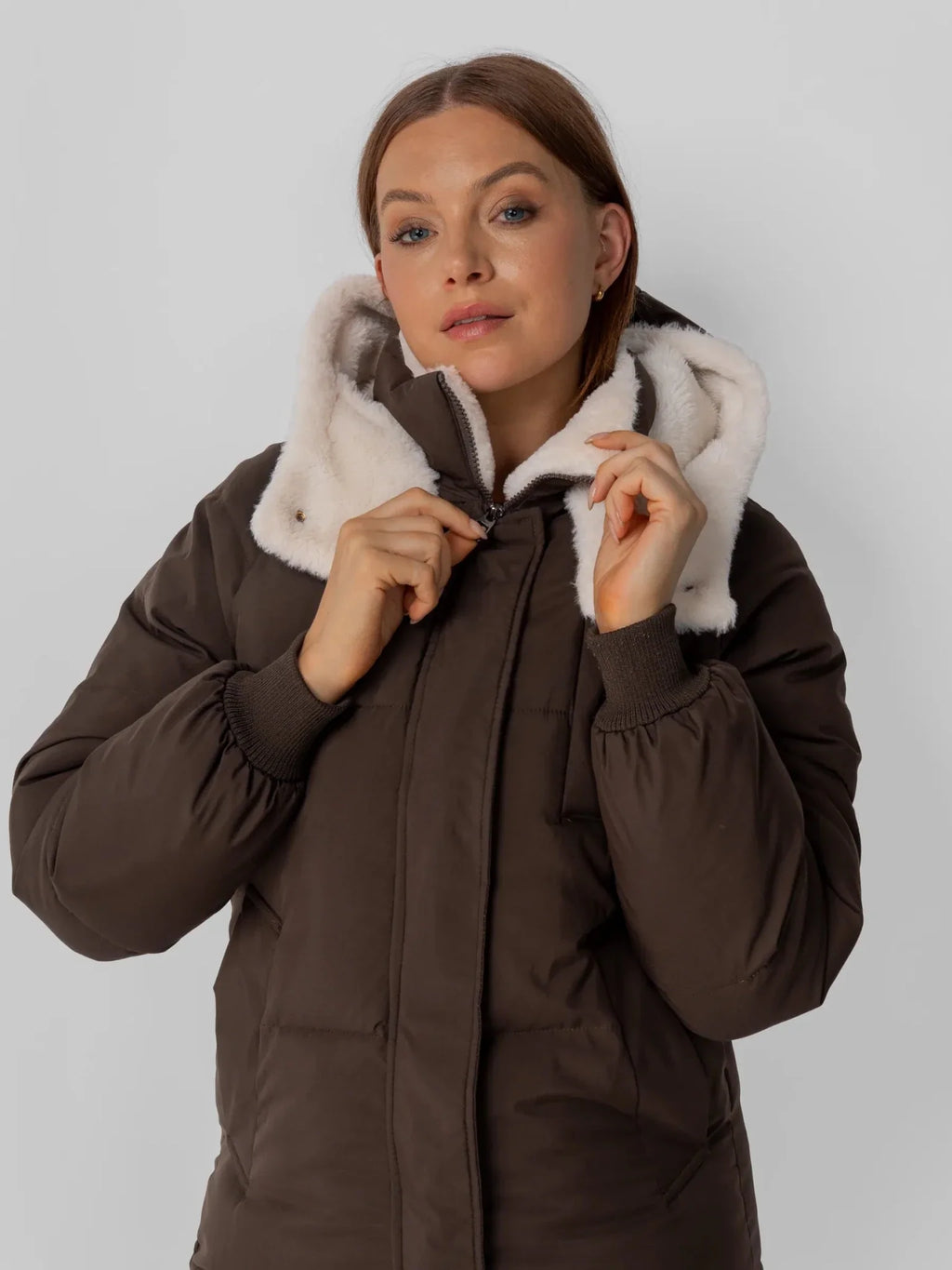 WarmCore™ Faux Fur Lined Classic Long Puffer