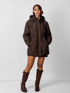 WarmCore™ Mid Length Diamond Quilted Puffer