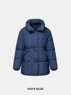 WarmCore™ Premium Mid Length Belted Puffer Jacket Women Casual Coat