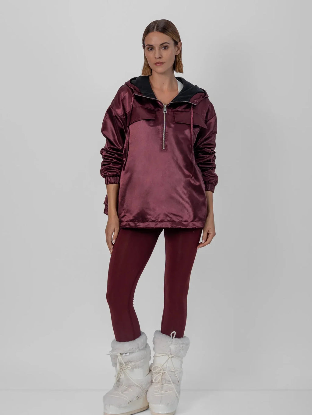 WarmCore™ Shiny Oversized Padded Hoodie
