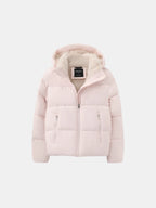 WarmCore™ Faux Fur Lined Detachable Hooded Short Puffer Jacket